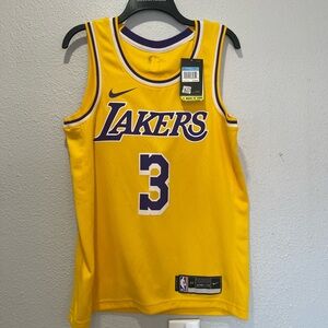 Anthony Davis Men's 44 Medium M Nike Swingman Los Angeles Lakers NBA Gold Jersey